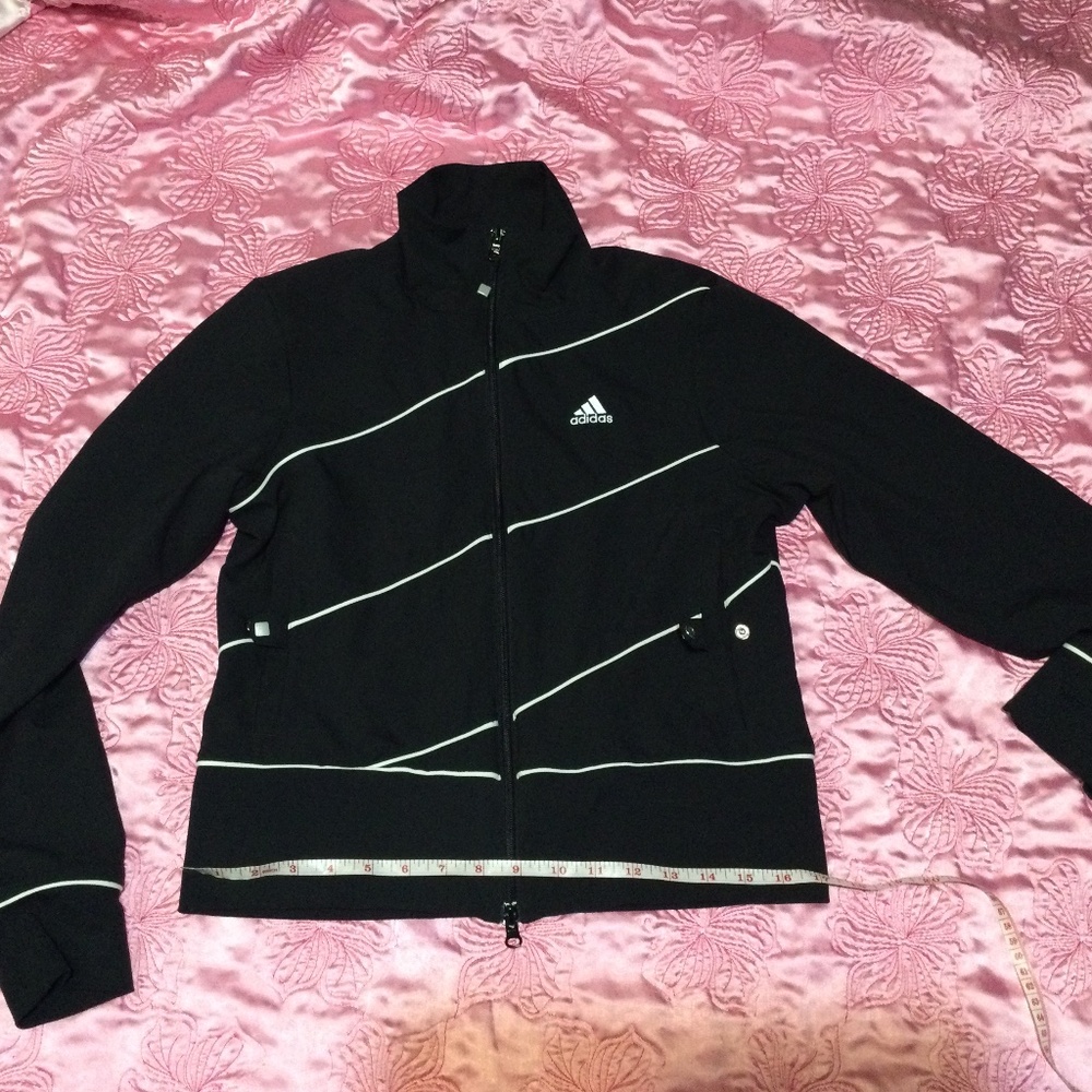 Adidas : black zip up jacket SIZE : Medium